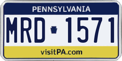 PA license plate MRD1571