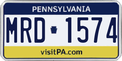 PA license plate MRD1574