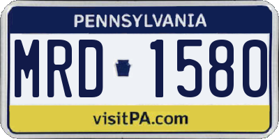 PA license plate MRD1580