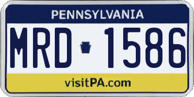 PA license plate MRD1586