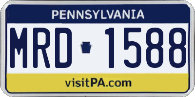 PA license plate MRD1588