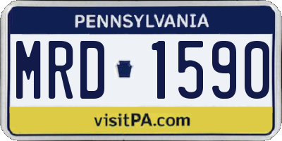 PA license plate MRD1590