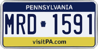 PA license plate MRD1591