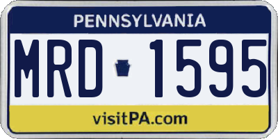 PA license plate MRD1595