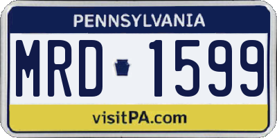 PA license plate MRD1599