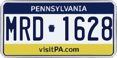 PA license plate MRD1628