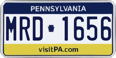 PA license plate MRD1656