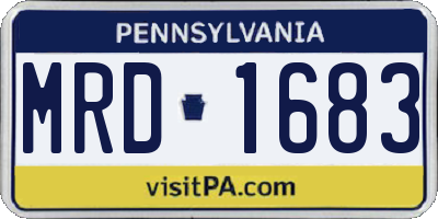 PA license plate MRD1683