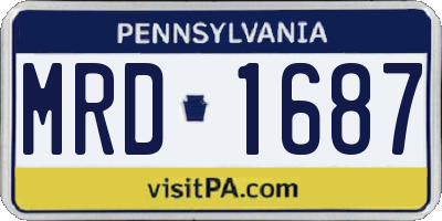 PA license plate MRD1687
