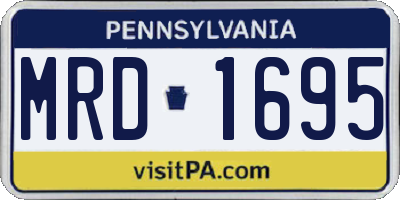 PA license plate MRD1695