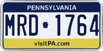 PA license plate MRD1764