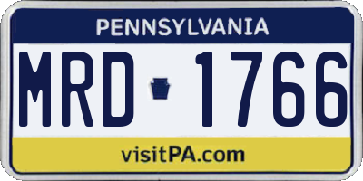 PA license plate MRD1766