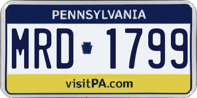 PA license plate MRD1799