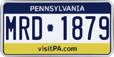 PA license plate MRD1879