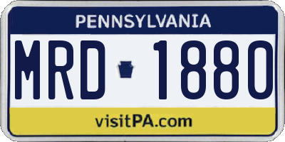 PA license plate MRD1880