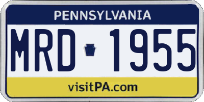 PA license plate MRD1955