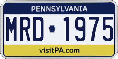 PA license plate MRD1975