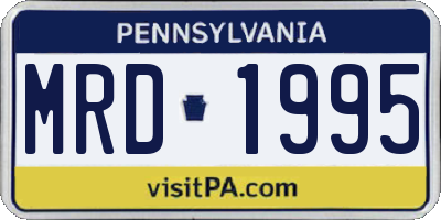 PA license plate MRD1995