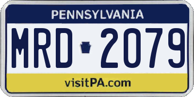 PA license plate MRD2079