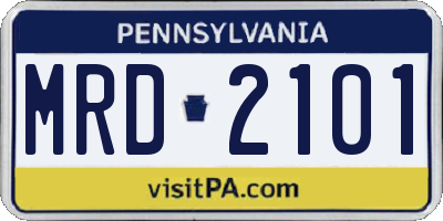 PA license plate MRD2101