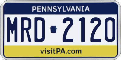PA license plate MRD2120