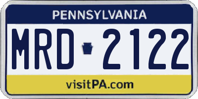 PA license plate MRD2122