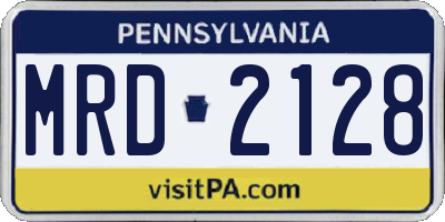 PA license plate MRD2128