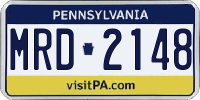 PA license plate MRD2148