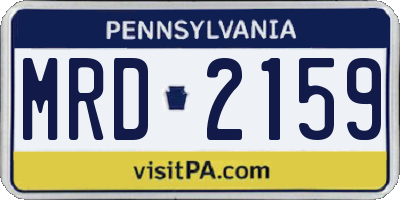 PA license plate MRD2159