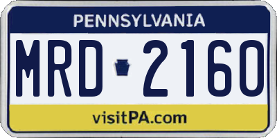 PA license plate MRD2160