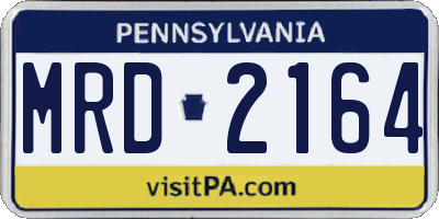PA license plate MRD2164
