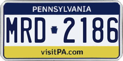 PA license plate MRD2186