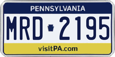 PA license plate MRD2195