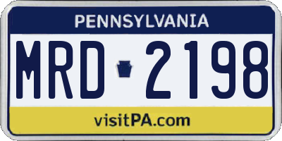 PA license plate MRD2198