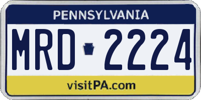 PA license plate MRD2224