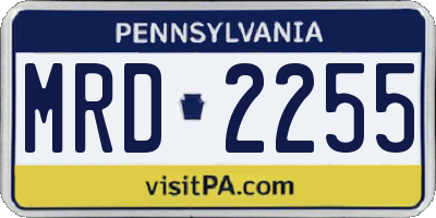 PA license plate MRD2255