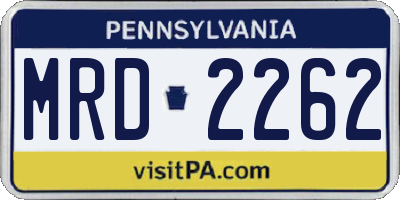 PA license plate MRD2262