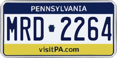 PA license plate MRD2264