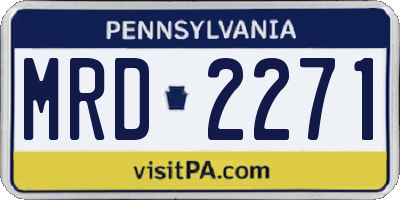 PA license plate MRD2271