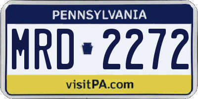 PA license plate MRD2272