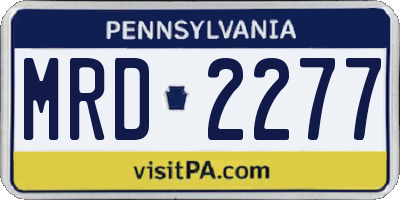 PA license plate MRD2277