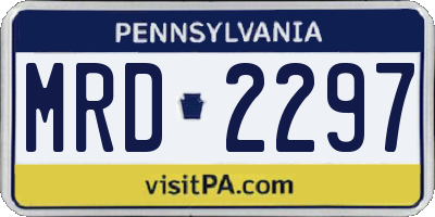 PA license plate MRD2297