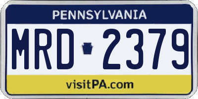PA license plate MRD2379