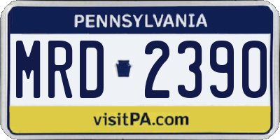 PA license plate MRD2390