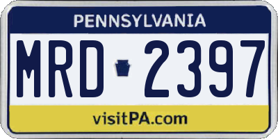 PA license plate MRD2397