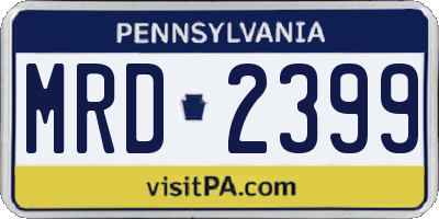 PA license plate MRD2399