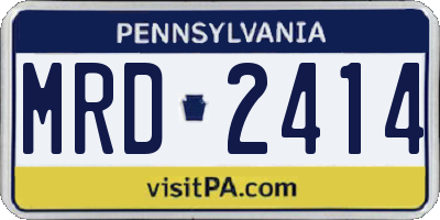 PA license plate MRD2414