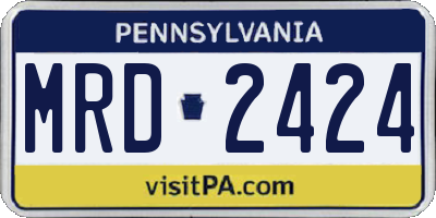 PA license plate MRD2424
