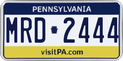 PA license plate MRD2444