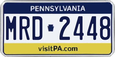 PA license plate MRD2448